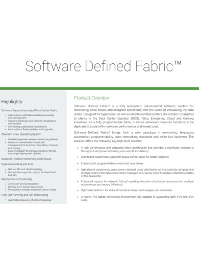 Software Defined Fabric