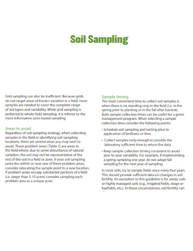 Soil Sampling Testing
