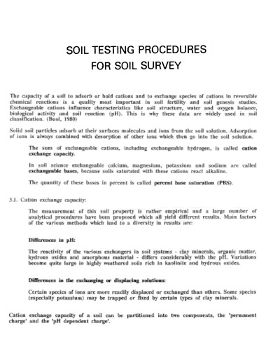 Soil Testing For Survey