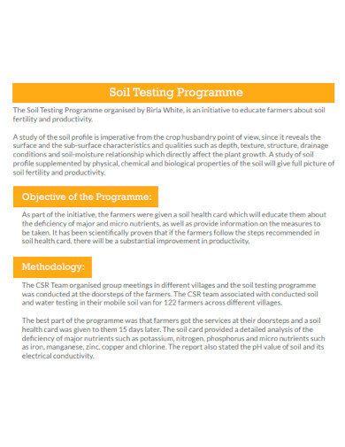 Soil Testing Programme