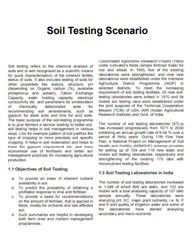 Soil Testing Scenario