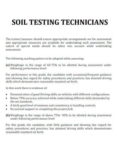 Soil Testing Technicians
