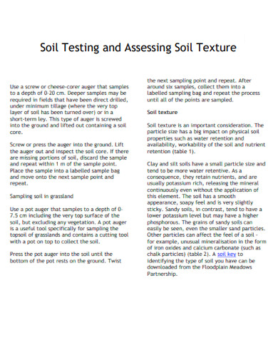 Soil Testing and Assessing Soil Texture