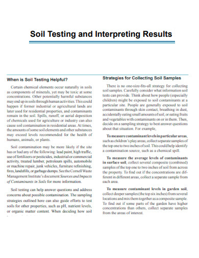 Soil Testing and Interpreting Results