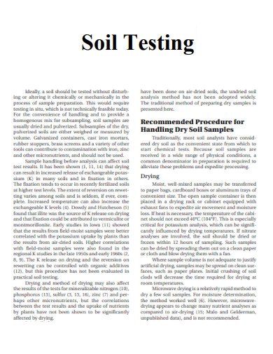 Soil Testing in PDF