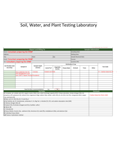 Soil Water and Plant Testing
