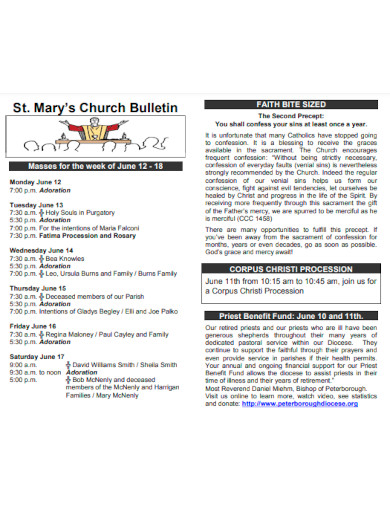 St Marys Church Bulletin