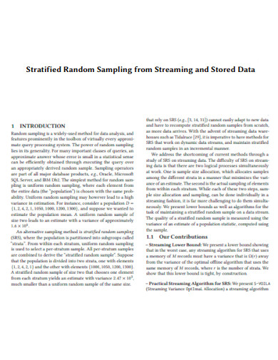 Stratified Random Sampling from Streaming and Stored Data
