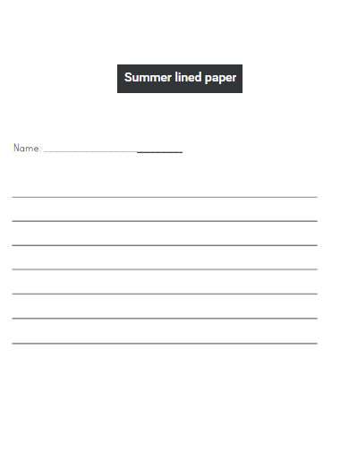 Summer lined paper