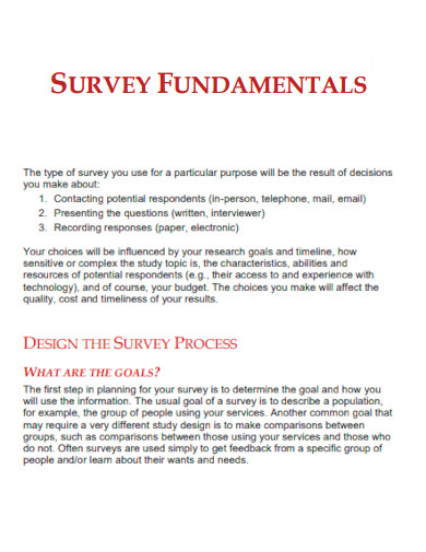Survey Fundamentals