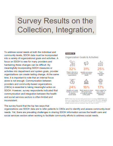 Survey Results on Collection
