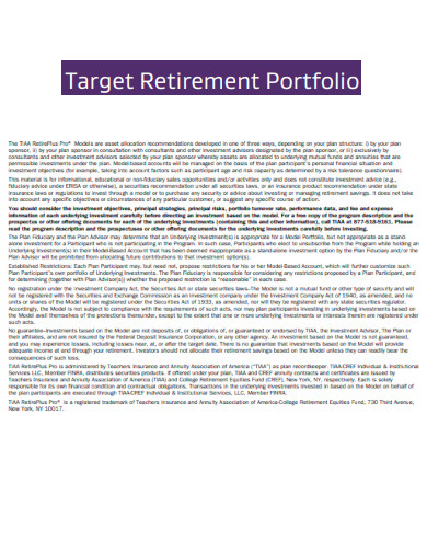 Target Retirement Portfolio