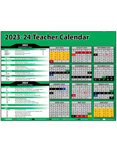 Teachers Calendar