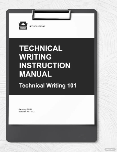 Technical Writing Instruction Manual Template