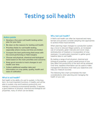 Testing Soil Health