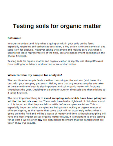 Testing Soils for Organic Matter