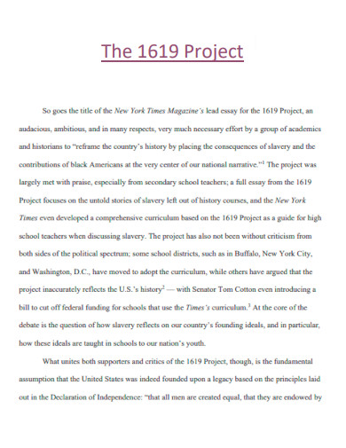 The 1619 Project Magazine