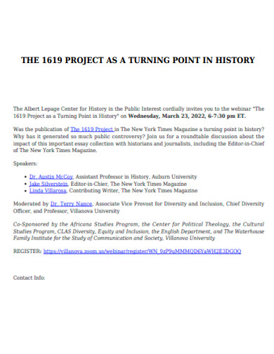 The 1619 Project Turning Point History