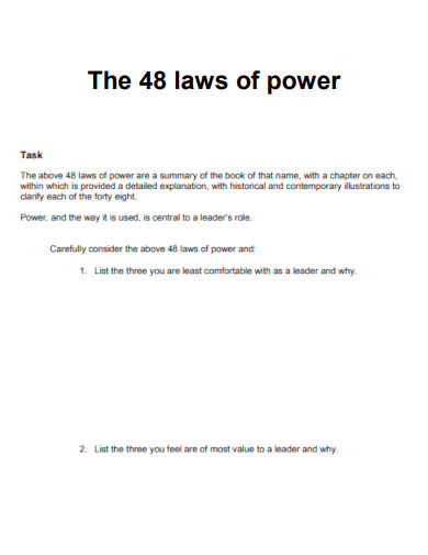 15 FREE 48 Laws Of Power Samples To Download