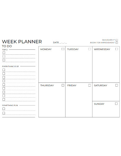 To Do Weekly Planner