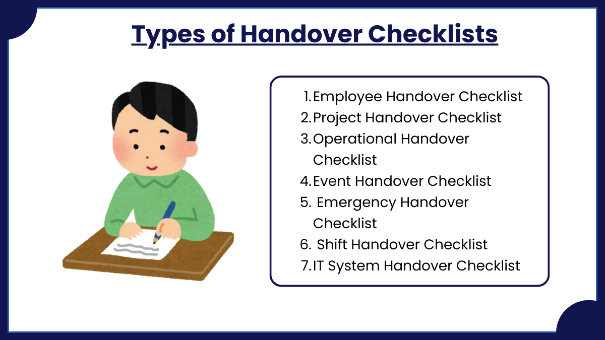 Types of Handover Checklists