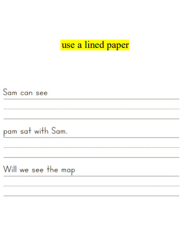 Use a Lined Paper