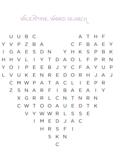 Valentines Day Word Search
