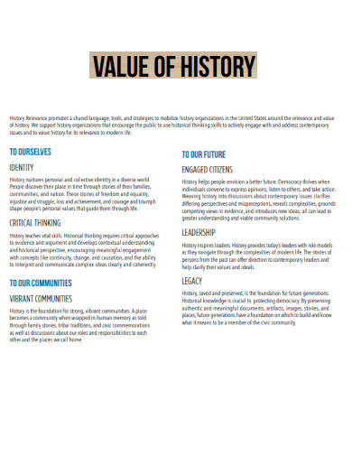 Value of History