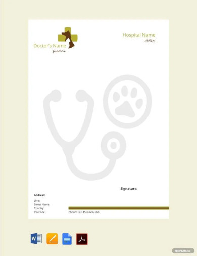 Veterinary Doctors Prescription Template