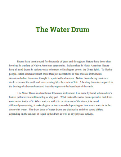 Water Drum