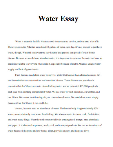 Water Essay