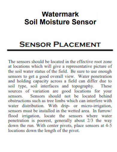 Watermark Soil Moisture Sensor