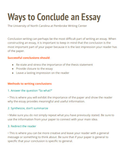 Ways to Conclude an Essay