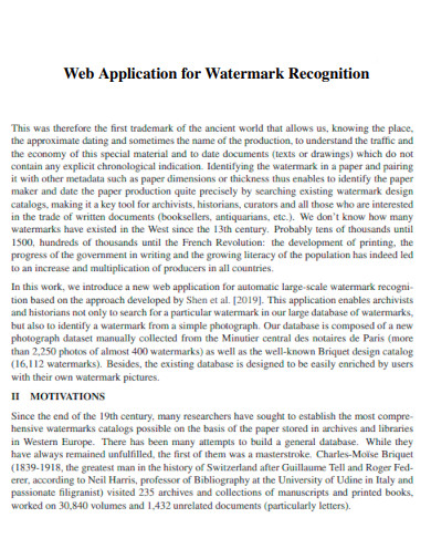 Web Application for Watermark Recognition