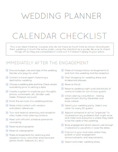 Wedding Planner with Checklist