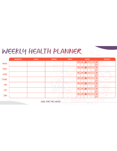 Weekly Health Planner