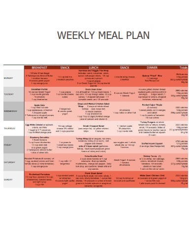 Sample Meal Plan - 30+ in PDF | MS Word | Google Docs | Apple Pages ...