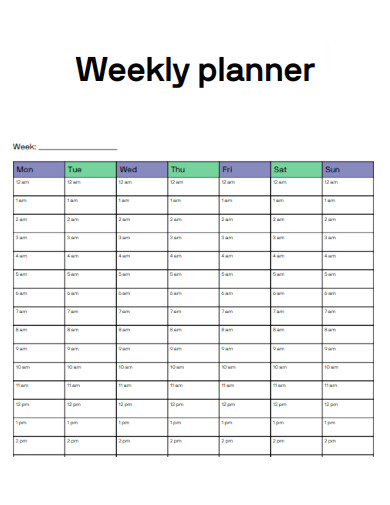 Weekly Planner Time Blocking