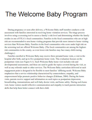 Welcome Baby Program