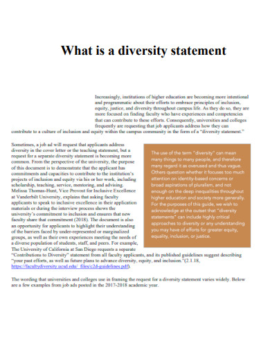 What is Diversity Statement