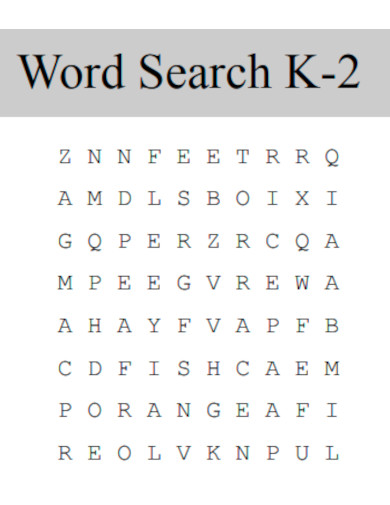 Word Search K 2