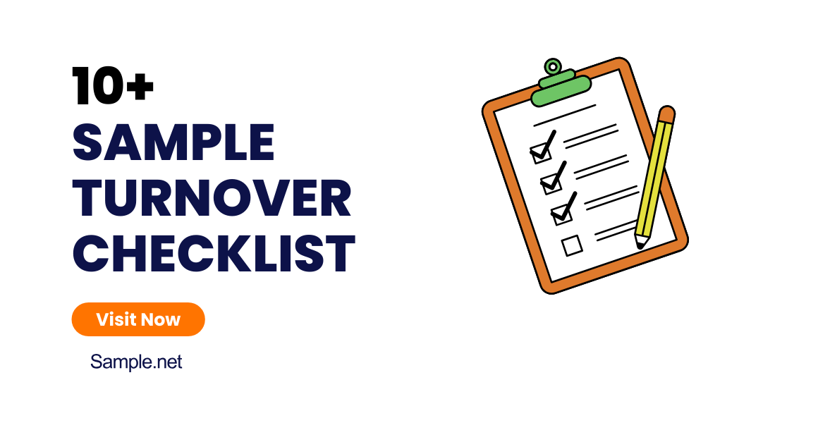sample turnover checklist