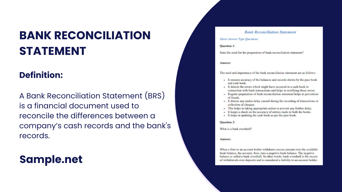 bank reconciliation statement