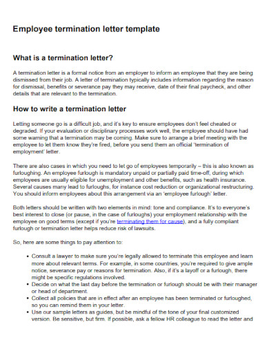 Employee Termination Letter