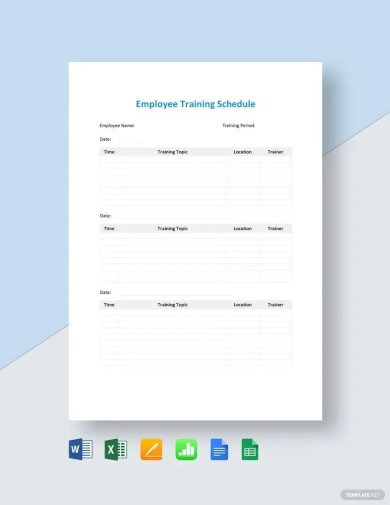 Employee Training Schedule