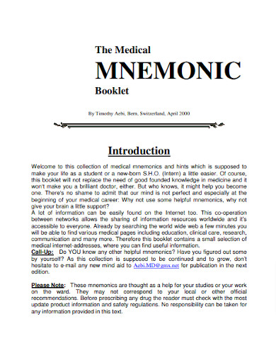 Medical Mnemonics