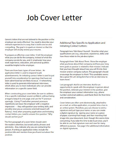 Simple Job Cover Letter
