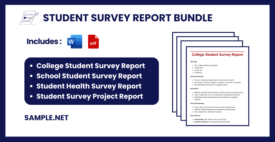 student survey report bundle