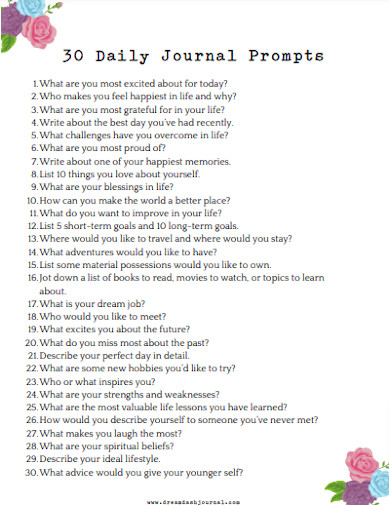 30 Daily Journal Prompts