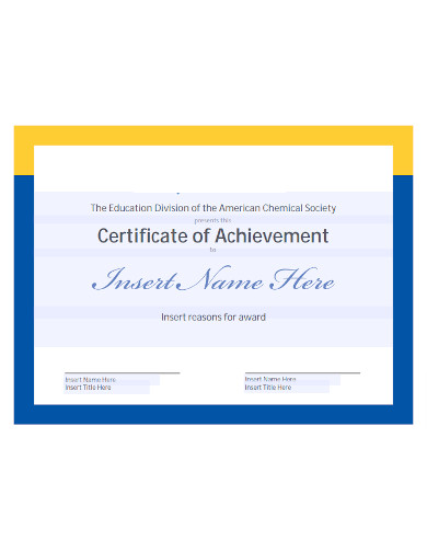 Award Certificate of Achievement